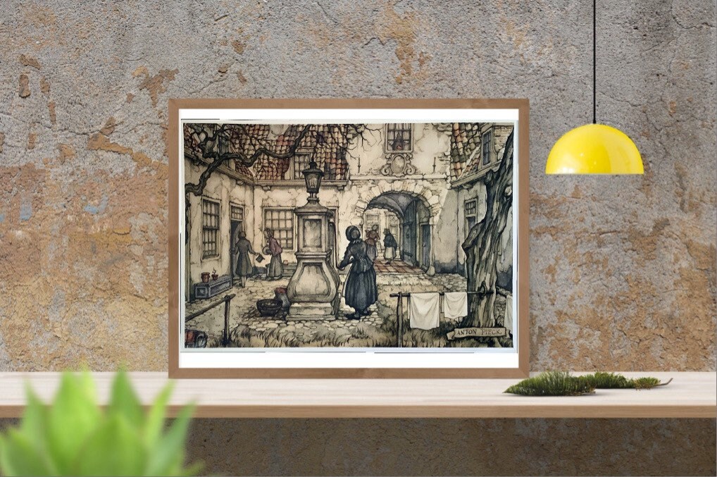 立体絵画　ANTON PIECK PAIR OF VINTAGE 3 Dimensional 3D Art Framed SHADOW BOX By