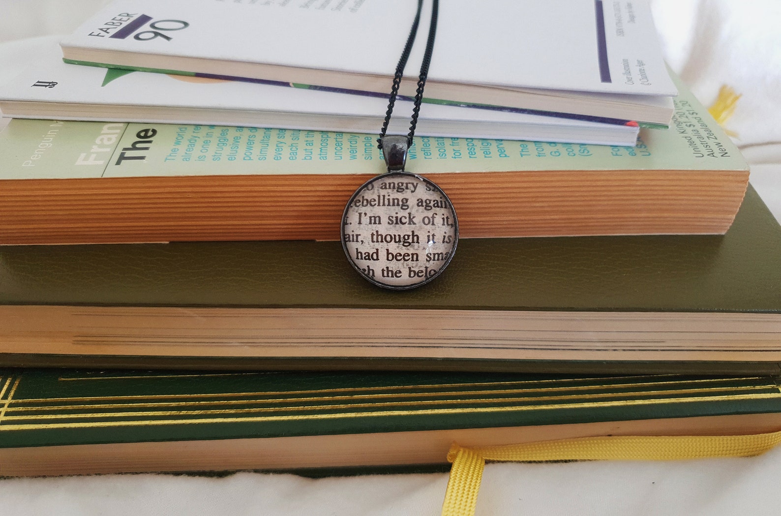 Handmade Literature Necklace gifts for readers literary Etsy