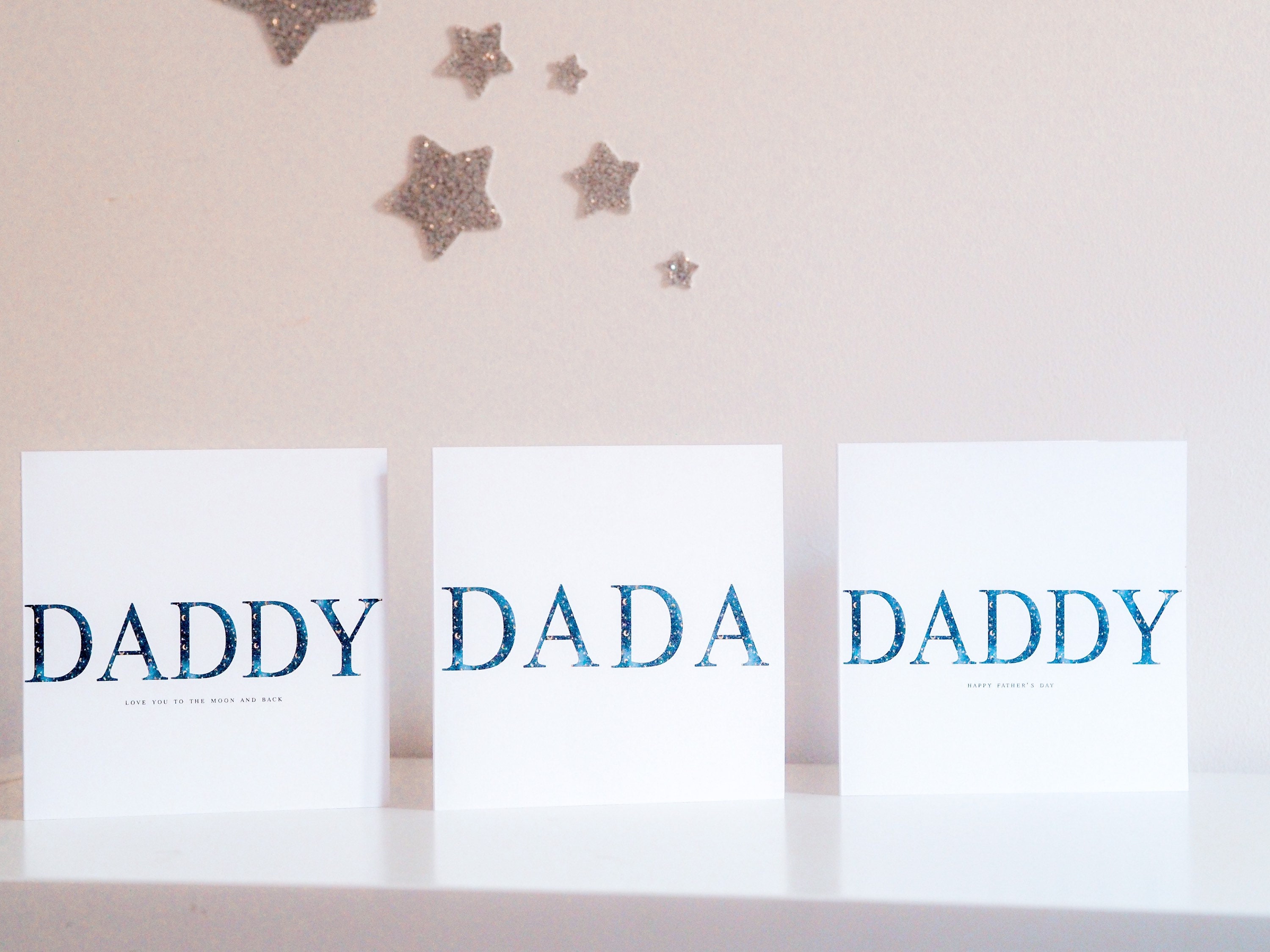 Bereaved Fathers Day Daddy daddy card love you to the moon Etsy