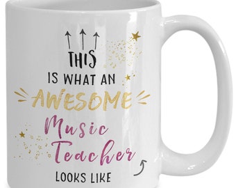 Music Teacher Mug – Music Teacher Gift – Teacher Appreciation Coffee Mug 11 or 15oz