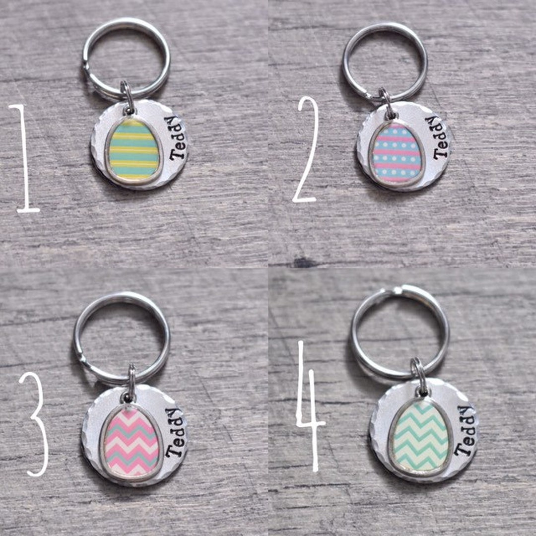 Easter Dog Tag Colorful Egg Dog Tag Easter Egg Dog Tag Etsy