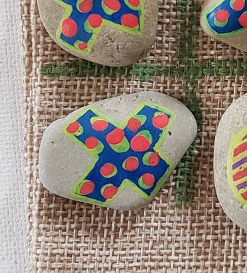 Painted Rocks Tic Tac Toe Game: Unique Travel Kids Game - Etsy