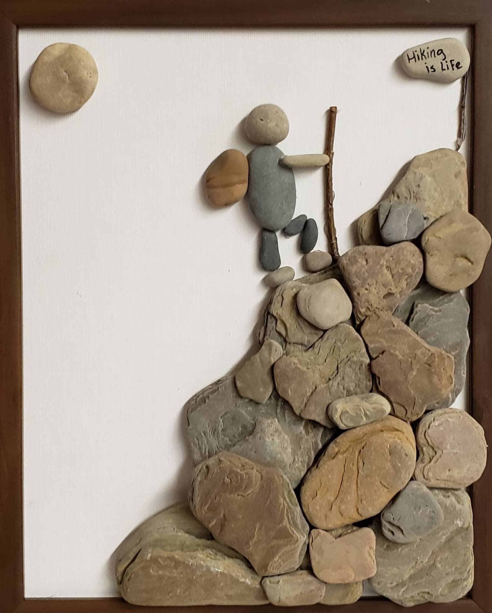 Hiking Rock Climbing Pebble Art Rustic Home Decor Etsy