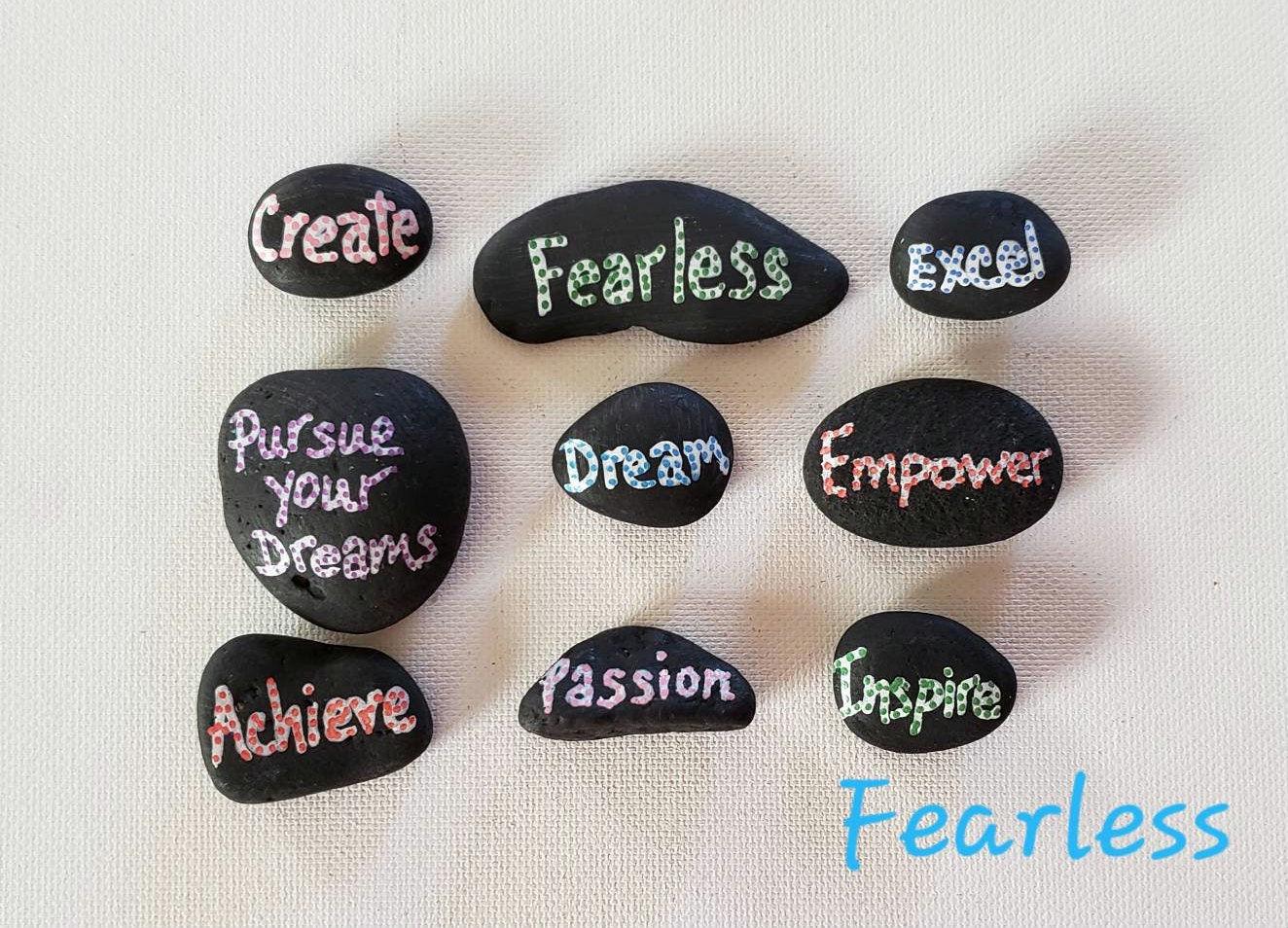 Inspirational Saying Painted Rocks, Pocket Pebbles, Motivational, Daily ...