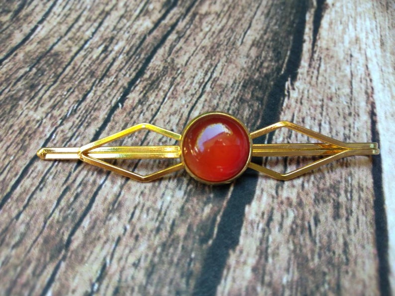Carnelian hair accessories hair clip crystal healing Carnelian Hair pin