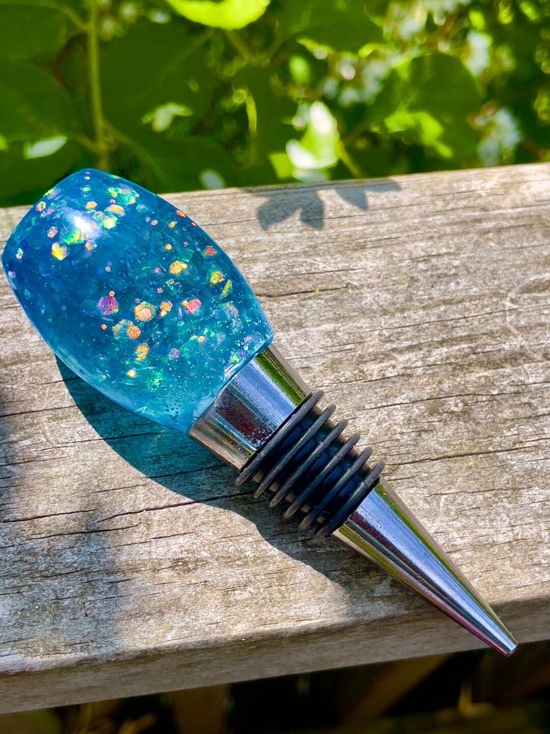 Resin Bottle Stopper Made With Recycled Sea Glass. Etsy