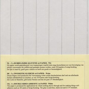 Zweiseitig Klebend Weiszes  A4 Papier - 12 Bogen