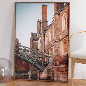 Print Cambridge Mathematical Bridge: Queens&#39; College England Art