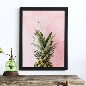 Pineapple Pink Wall Art, Tropical Print, Pineapple Poster, Pineapple Art, Wall Art, Minimalist, Contemporary Print, Food Photography image 5
