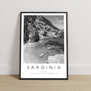 Sardinia Print, Sardinia Poster, Travel Photography, Travel Print, Italy Print, Travel Decor, Black and White Art, Europe Art