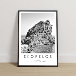 Skopelos Print, Skopelos Poster, Travel Photography, Travel Print, Greece Print, Travel Decor, Black and White Art, Greek Islands