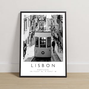 Lisbon Print, Lisbon Poster, Travel Photography, Travel Print, Portugal Print, Travel Decor, Black and White Art