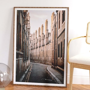 Cambridge Wall Print, Trinity Lane, Trinity College, England UK Print, Cityscape, Cambridge University Print, Street Photo, Cambridge Gift