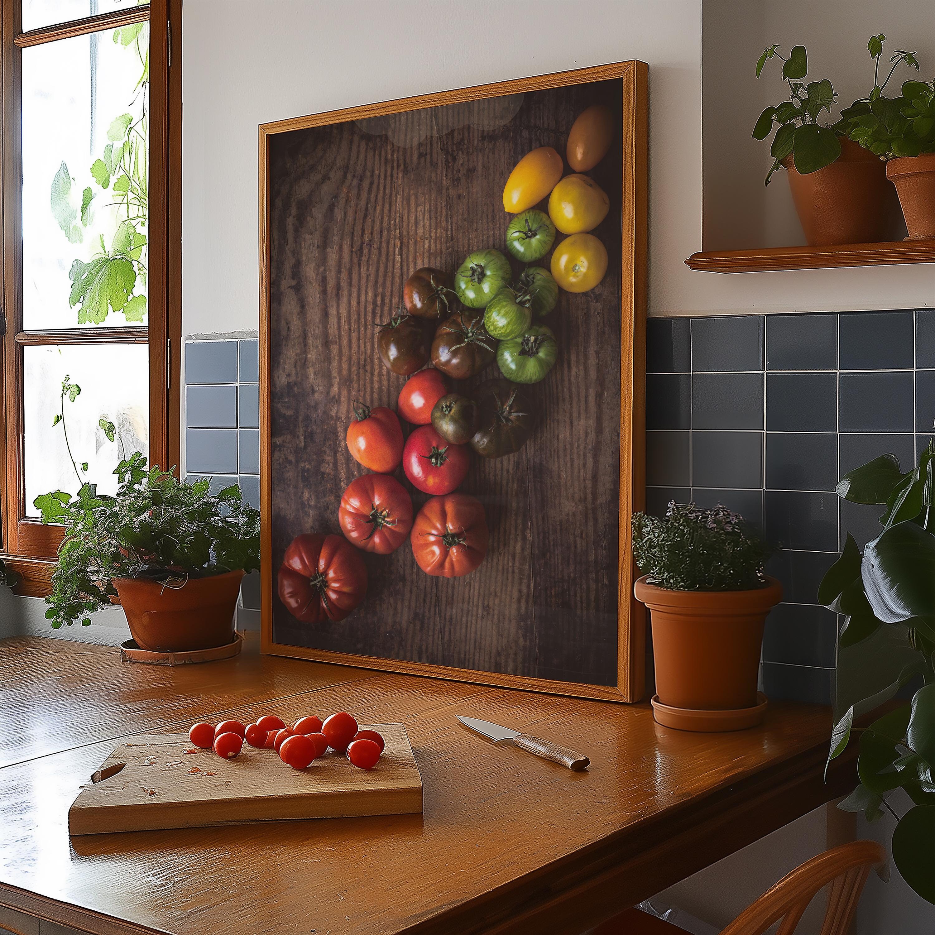 Rustic Heritage Tomatoes Print: Farmhouse Kitchen Wall Art - Etsy, image size:3000x3000