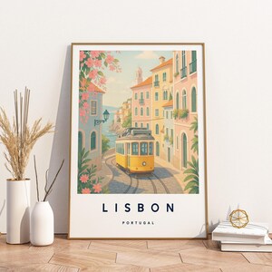 Lisbon Illustration Print, Lisbon Poster, Portugal Wall Art, Travel Print, Potuguese Print, Travel Decor, Colourful Travel Print,A4/A3/A2/A1 image 9