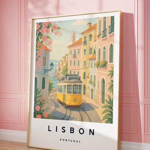 Lisbon Illustration Print, Lisbon Poster, Portugal Wall Art, Travel Print, Potuguese Print, Travel Decor, Colourful Travel Print,A4/A3/A2/A1 image 6
