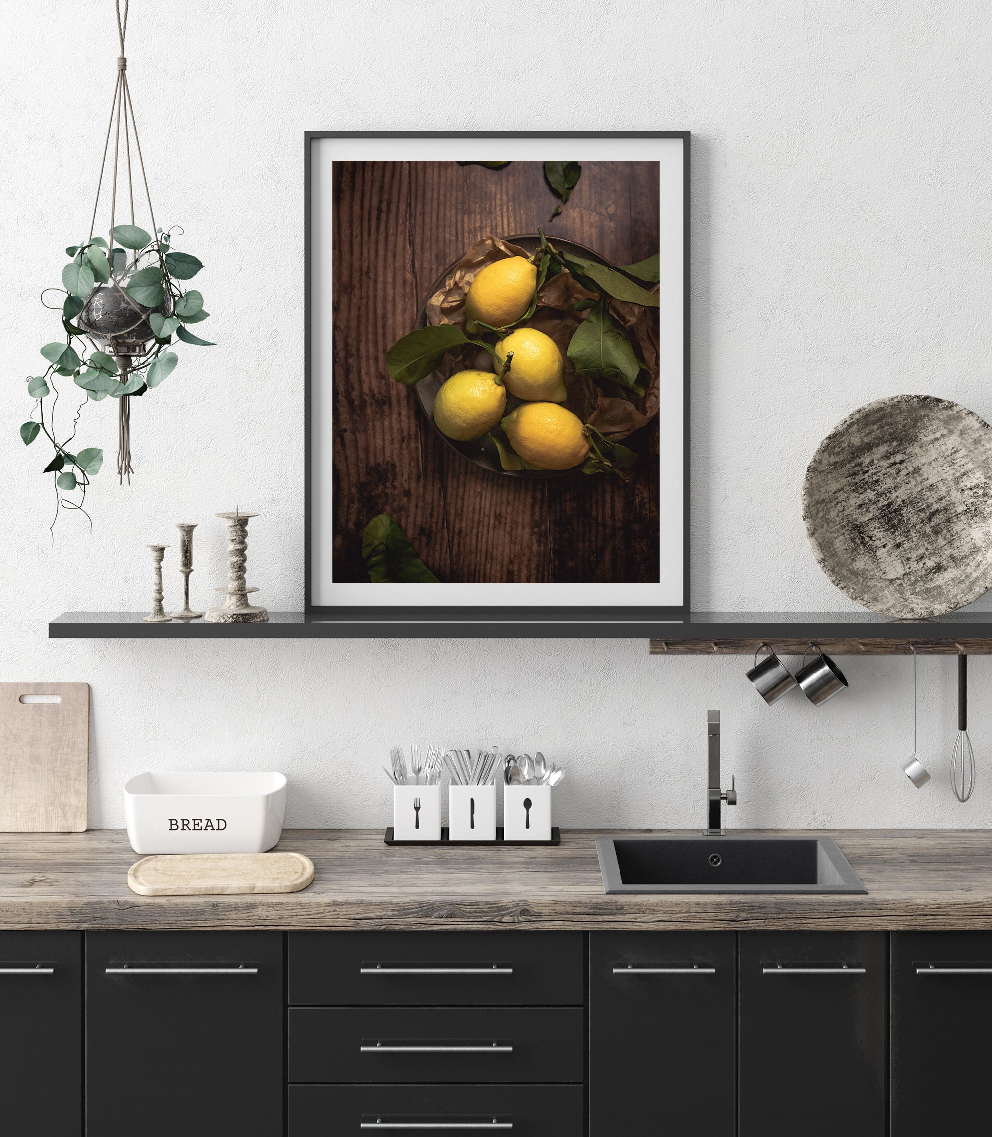 Lemons Kitchen Wall Print Still Life Photography Kitchen | Etsy