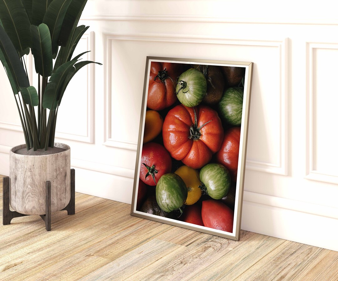 Kitchen Wall Decor, Colourful Tomatoes Print, Italian Kitchen Wall Art