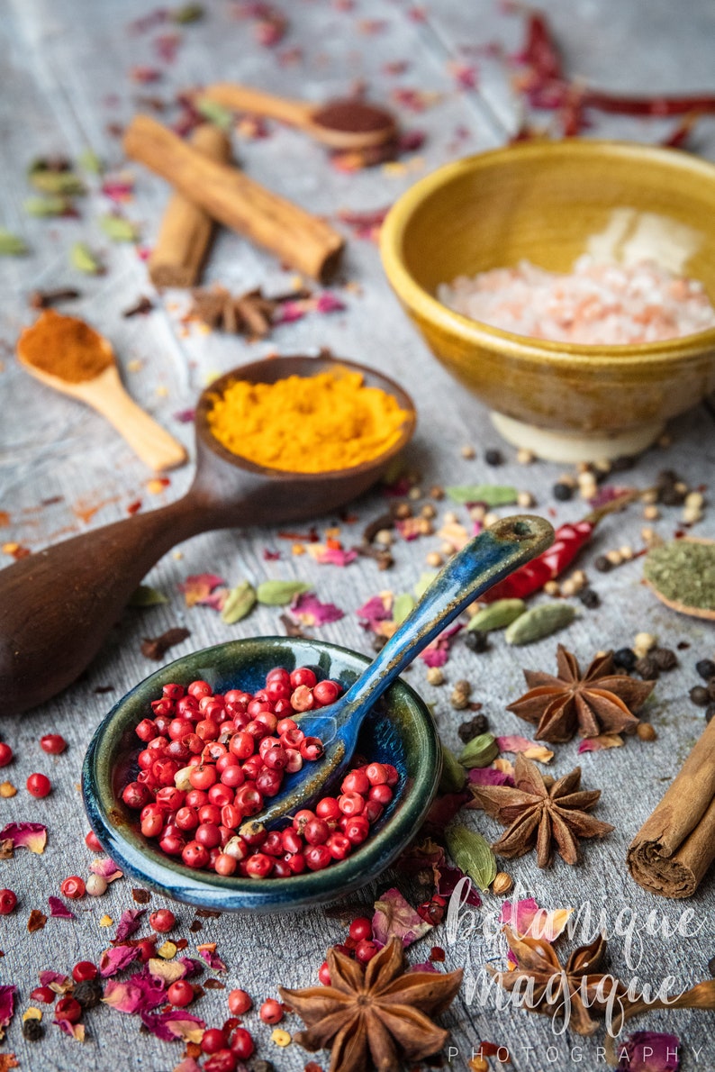 Kitchen Wall Decor Spices Spoons Bowls Wall Art Prints | Etsy