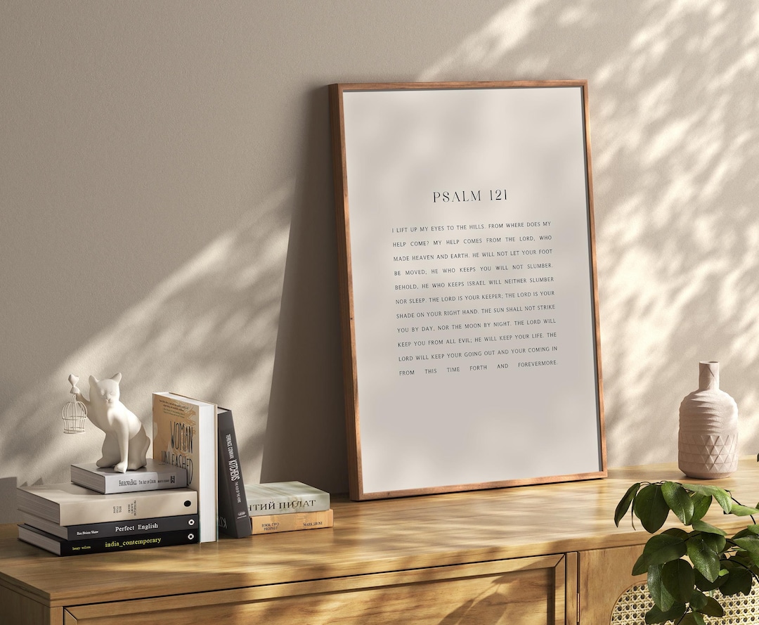 Psalm 121 Wall Art Print, Christian Faith Posters, Bible Verse Decor ...