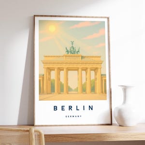 Impresión de ilustración de Berlín, póster de Berlín, arte mural de Alemania, impresión de viaje, impresión de Alemania, decoración de viaje, impresión de viaje colorida, A4/A3/A2/A1