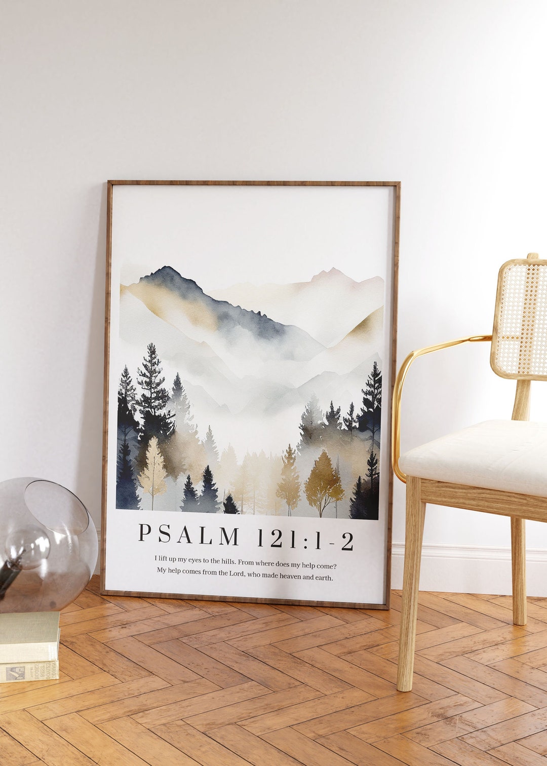 Psalm 121:1 Wall Art Print, Christian Faith Posters, Bible Verse Decor ...