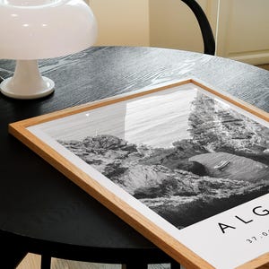Algarve Portugal Travel Poster, Black and White Location Print, Coastal Wall Art, Portuguese Destination Photography, European Art image 8