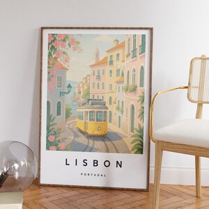 Lisbon Illustration Print, Lisbon Poster, Portugal Wall Art, Travel Print, Potuguese Print, Travel Decor, Colourful Travel Print,A4/A3/A2/A1 image 8