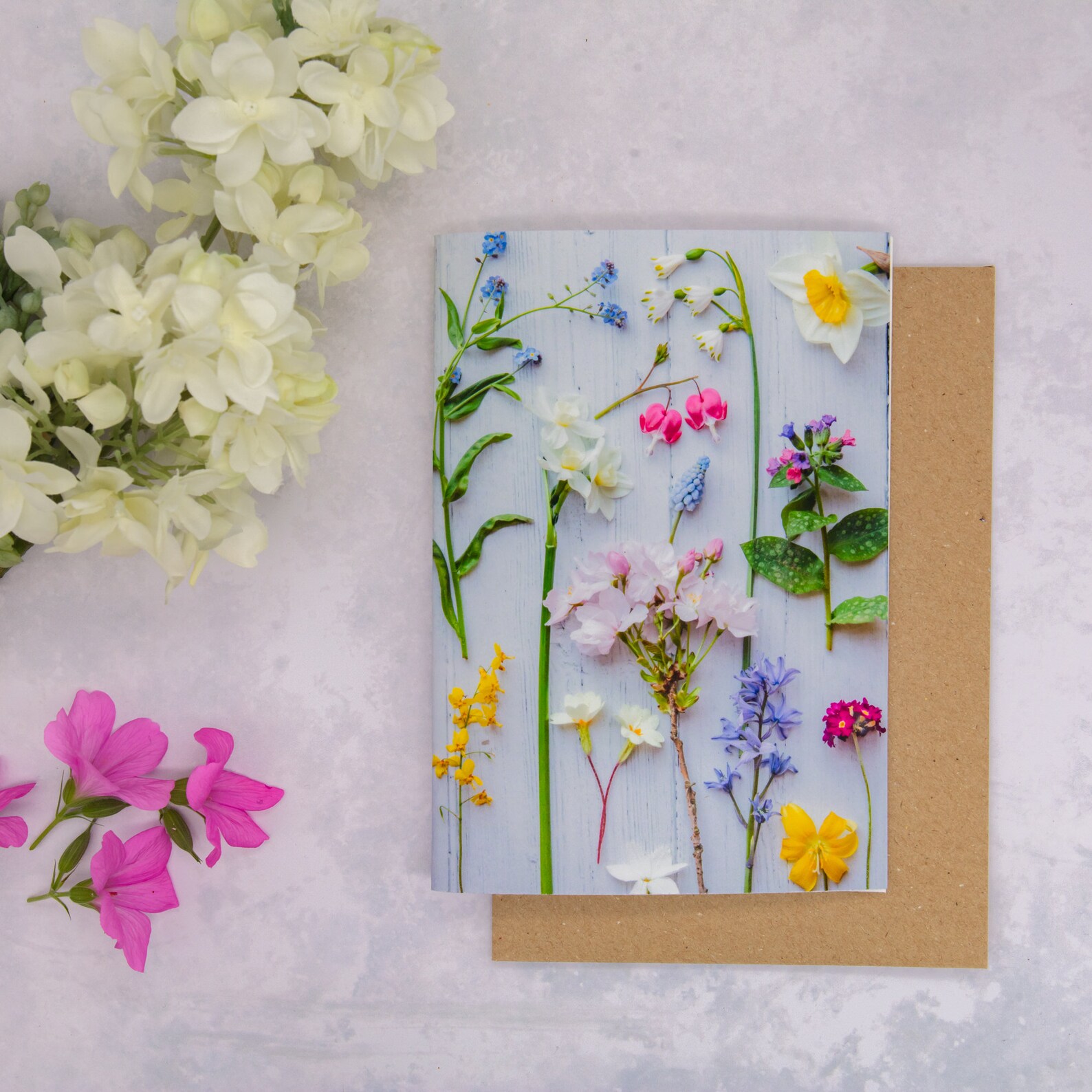 Set of 8 Floral Note Cards Spring Flowers Greeting Cards Etsy