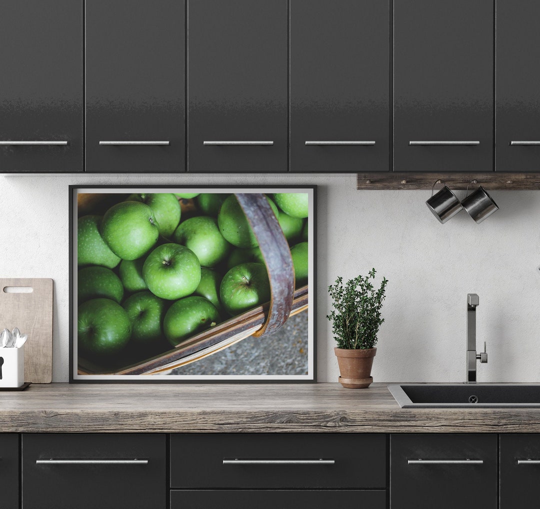 Kitchen Wall Decor, Rustic Apples Photo, Farmhouse Kitchen Art, Pantry ...