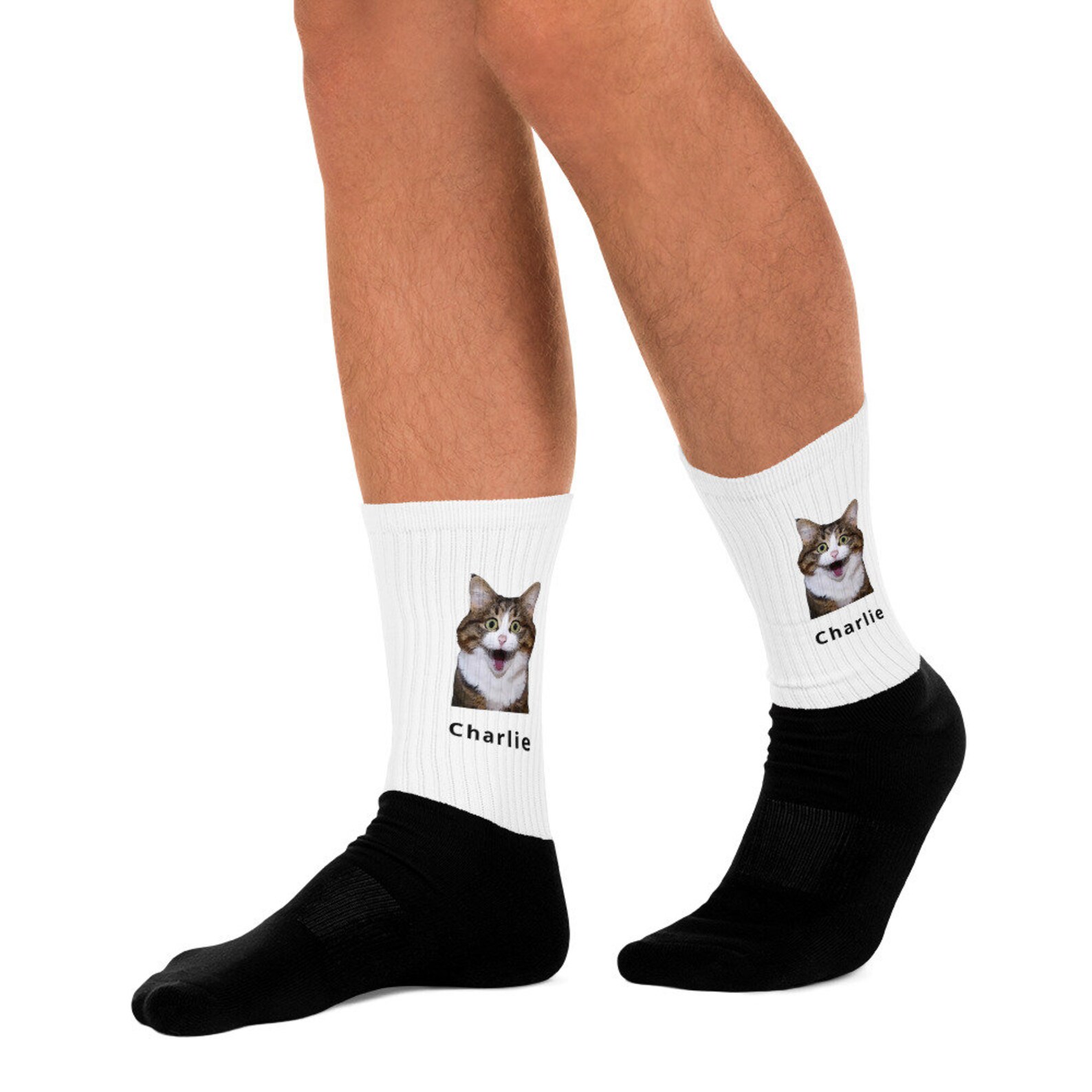 Custom Cat Socks Personalized Pet Photo Socks Put Your Cute Etsy