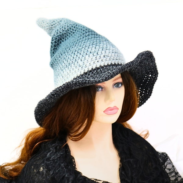 Floppy Witch Hat, Festival Costume Hat, Everyday Water Witch Hat for Him or Her, Eclectic Pagan Hat