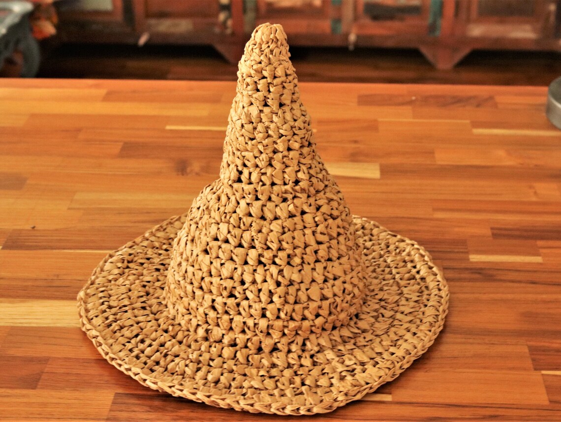 Raffia Summer Straw Witch Hat Witches of Summer Witch Hat Etsy