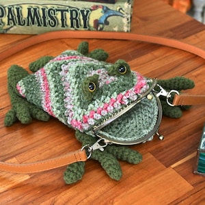 Frog Purse, Whimsical Phone Pouch, Fae Renfaire Costume Dice Bag, Everyday Cottagecore Style, Cosplay Accessory