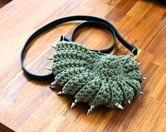 Festival Trinket Pouch, Witchy Crossbody Snail Bag, Snail Shell Pocket Purse, Renfaire Costume, Cottagecore Fairy Fae Druid Vibes, Fun Purse