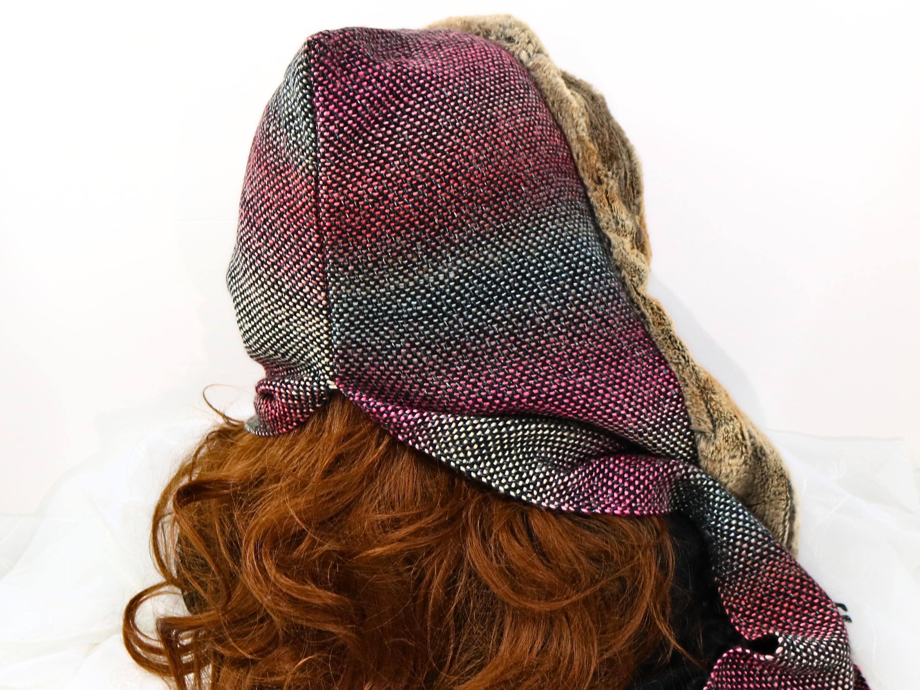 Hand Woven Oversized Hooded Scarf, Him or Her, Hooded Neck Hand Woven Oversized Hooded Scarf, Him or Her, Hooded Neck