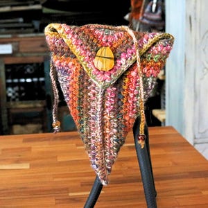 Bolsa de baratijas para festivales, monedero con cinturón de druida, para él y para ella, bolso rústico de bolsillo para teléfono Renfaire, con cristales grandes y lazos de cuentas, bruja, elfo, hada, mago