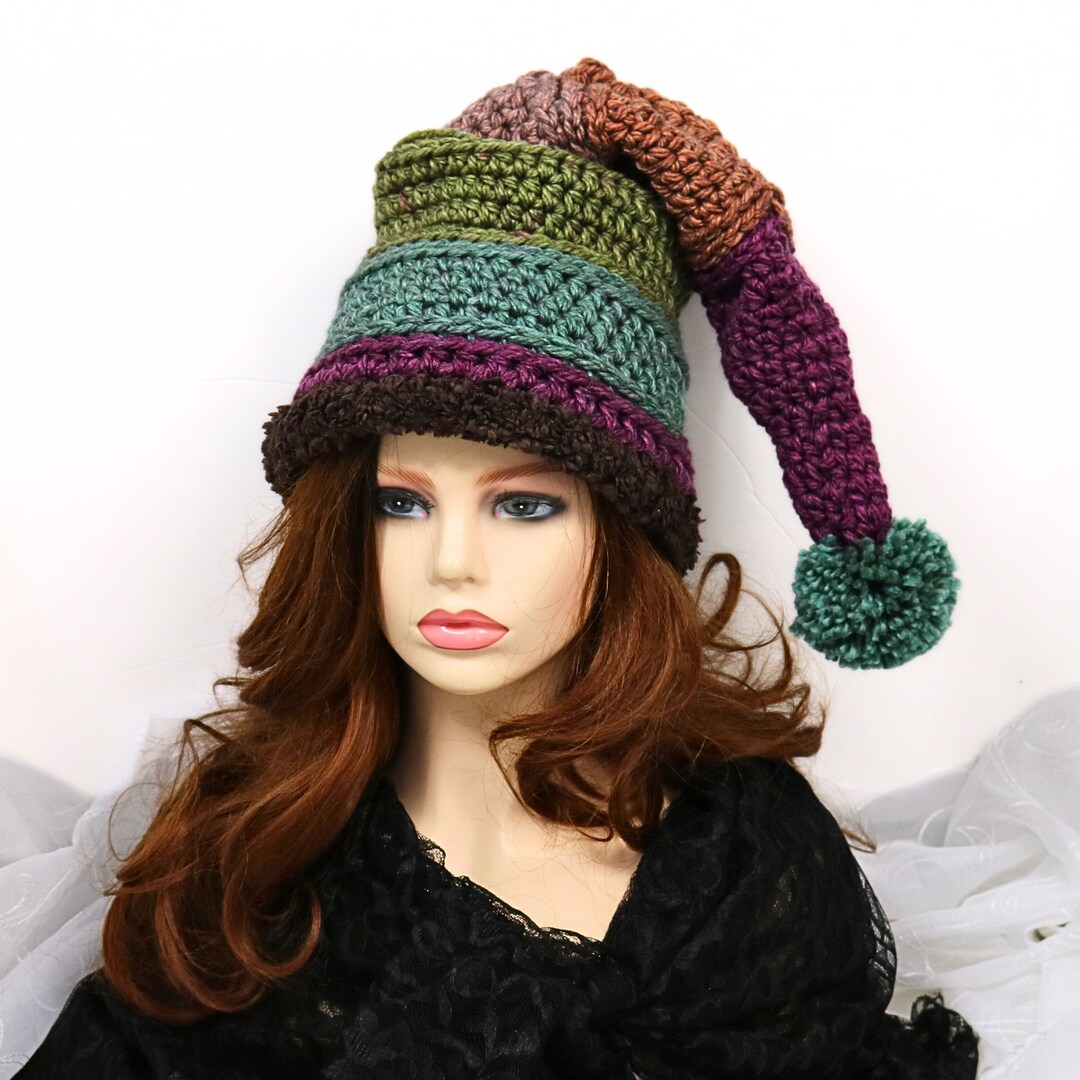 Rustic Witchy Elf Stocking Hat Funky Toboggan Snow Hat Etsy