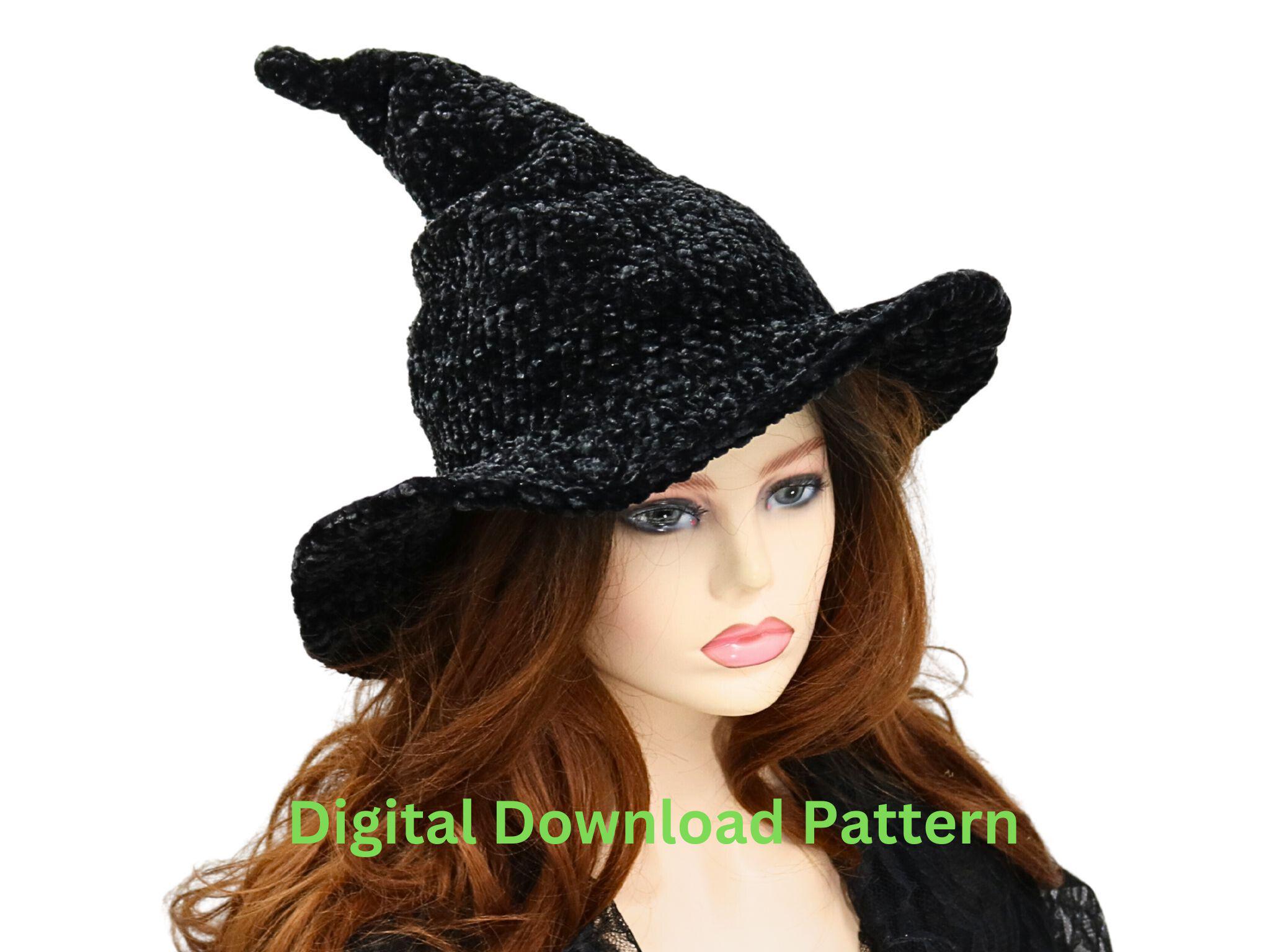 Shape Witch Pattern Pattern for Crochet Velvet Witch Hat, Digital Download PDF, Salem Witch ...