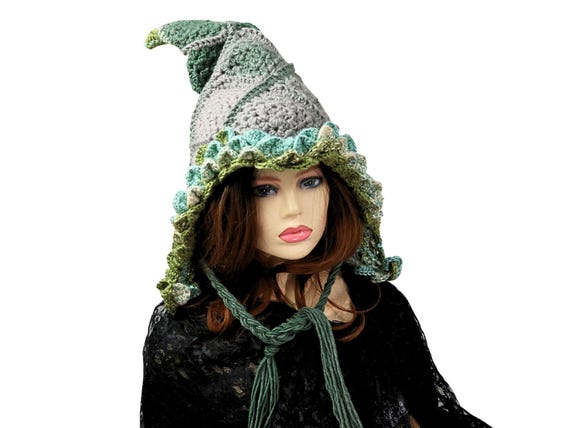 Wood Elf Hooded Cowl, Dragon Druid Witch Wizard, Oversized  display picture 3