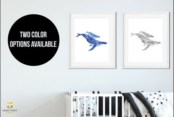 whale nursery wall decor