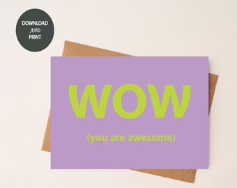 Congratulations Digital Card | You are Awesome | Graduation Card | Good Job | Proud of You | Congrats Card | Cute Sayings | Printable Cards