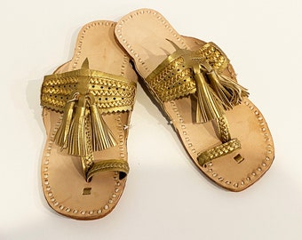 colorful tassel sandals