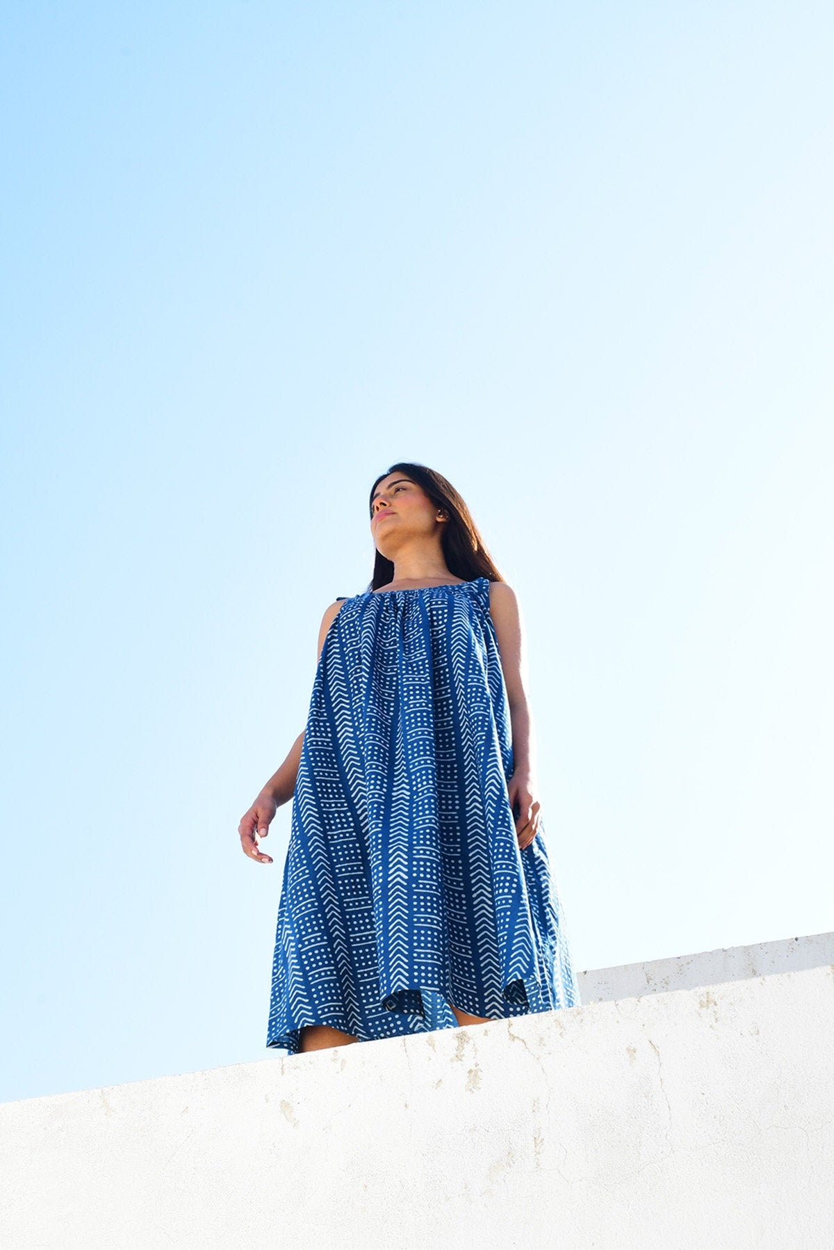Hand Block Print Dress Lightweight 