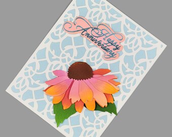 Happy Anniversary | Wishing You A Special Day | Handmade Floral Anniversary Greeting Card | R230077