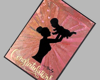 New Baby | Congratulations | A Baby Is A Precious Gift | Handmade Mother And Child Themed Greeting Card | 230090