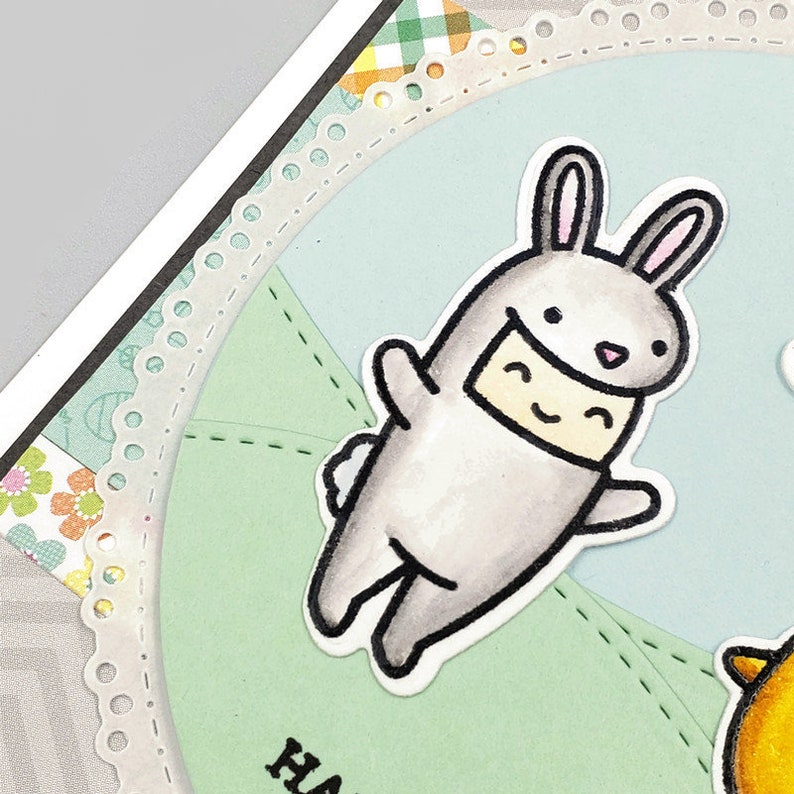 Frohe Ostern Handgemachte Chevron Themen Karte mit ...