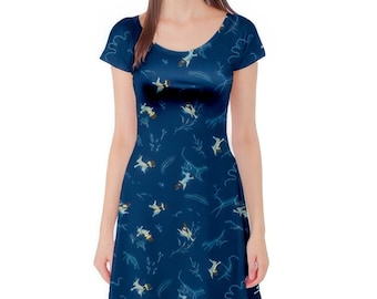 Constellation Women's Fit & Flare Midi-style dress | Short Sleeve