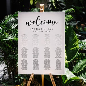 Printable Wedding Seating Chart, Editable Seating Chart Template ...