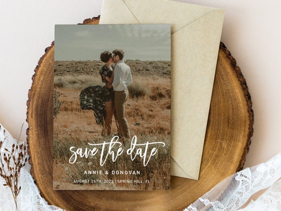 Photo Save the Date Printable Template Add Your Own Photo - Etsy